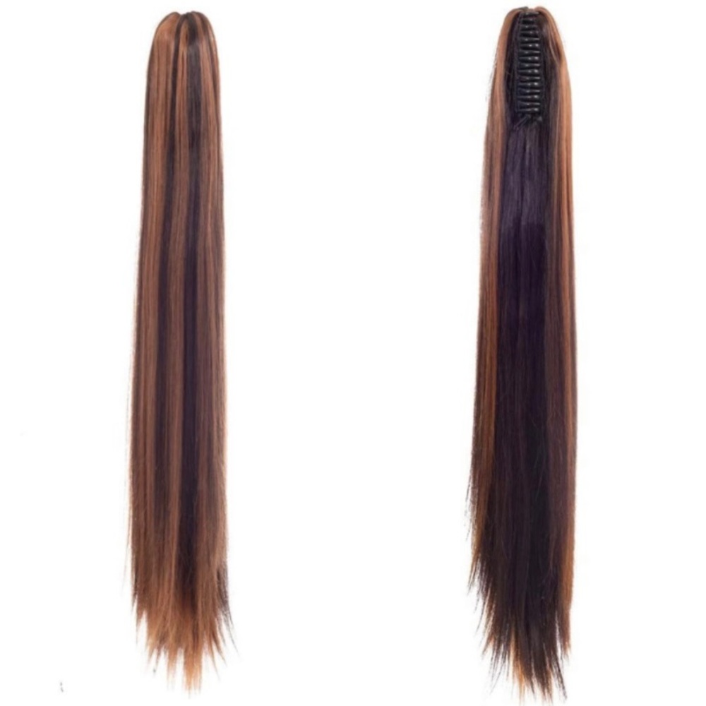 21 in Brown Straight Ponytail Hair Extension